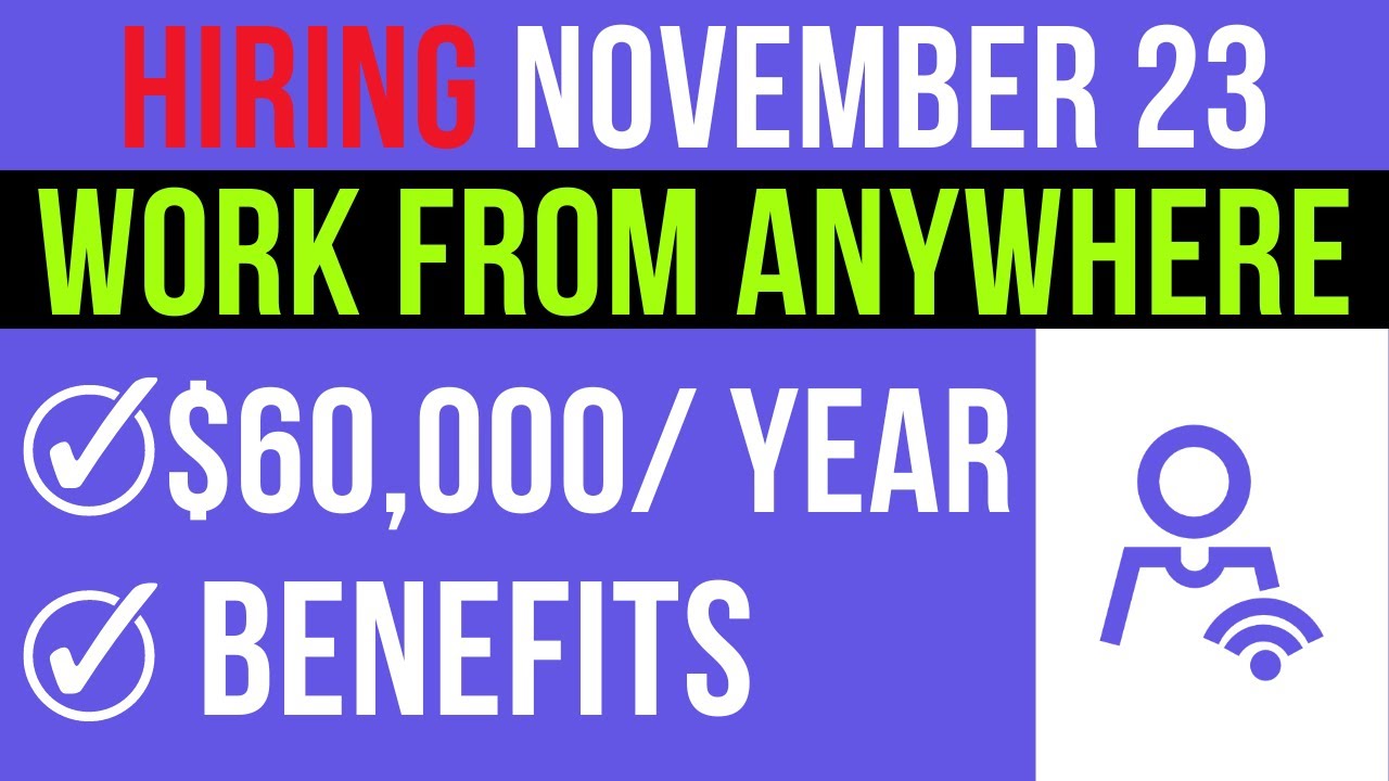 Make $60,000 Per Year and WORK FROM ANYWHERE in this remote job!