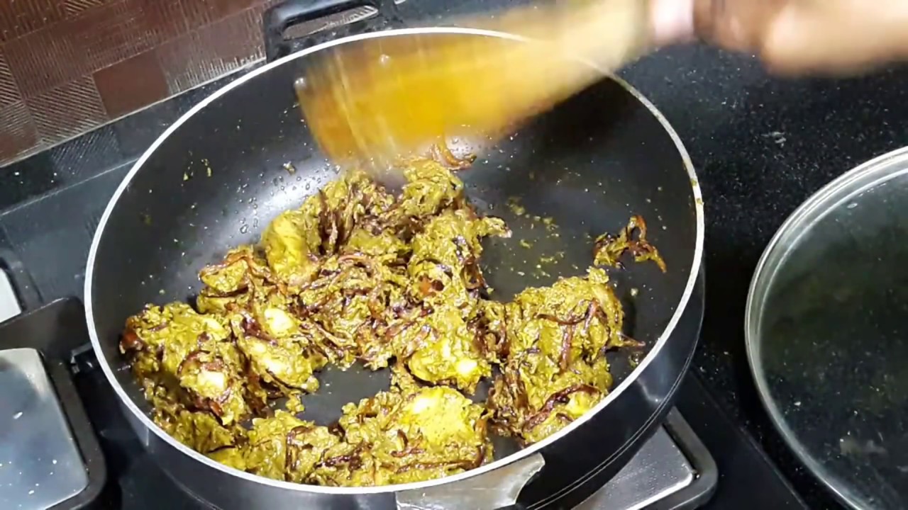 Pudina / Mint chicken dry/ Pudina chicken fry