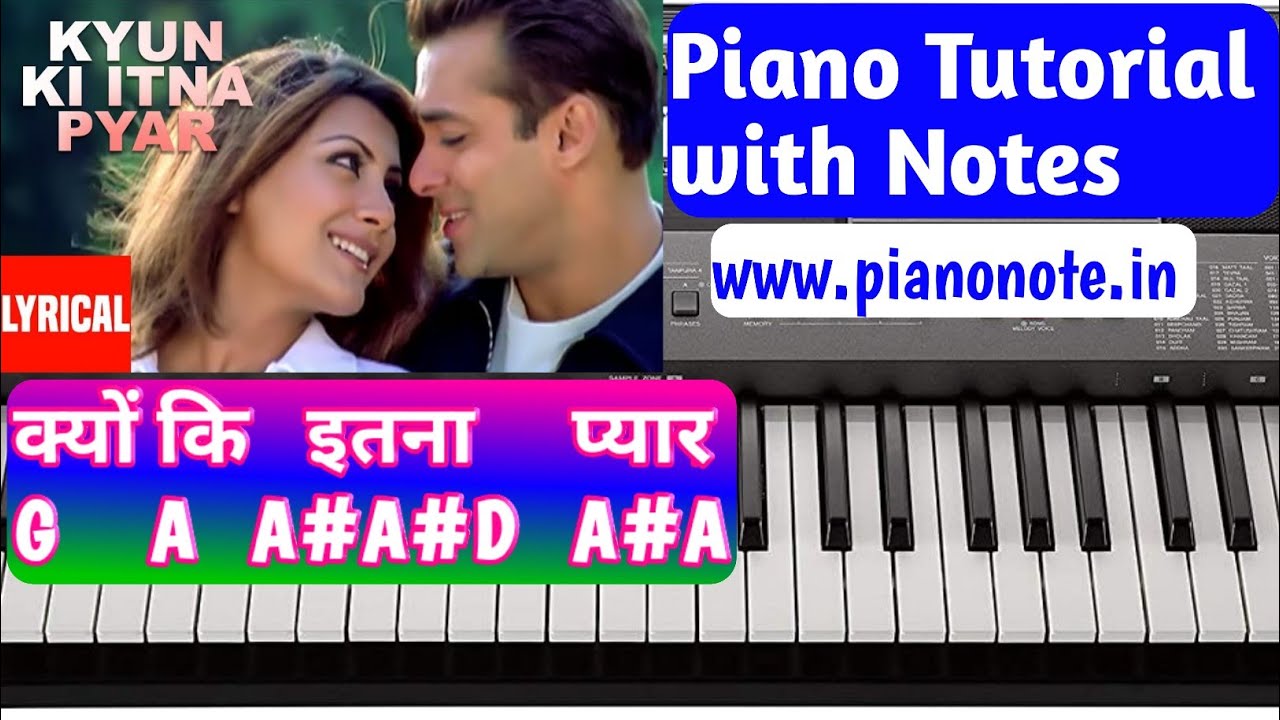 Kyon Ki Itna Pyar Tumko Piano Tutorial With Notes | Kyon Ki | Julius Murmu Keyboard | Pjtl