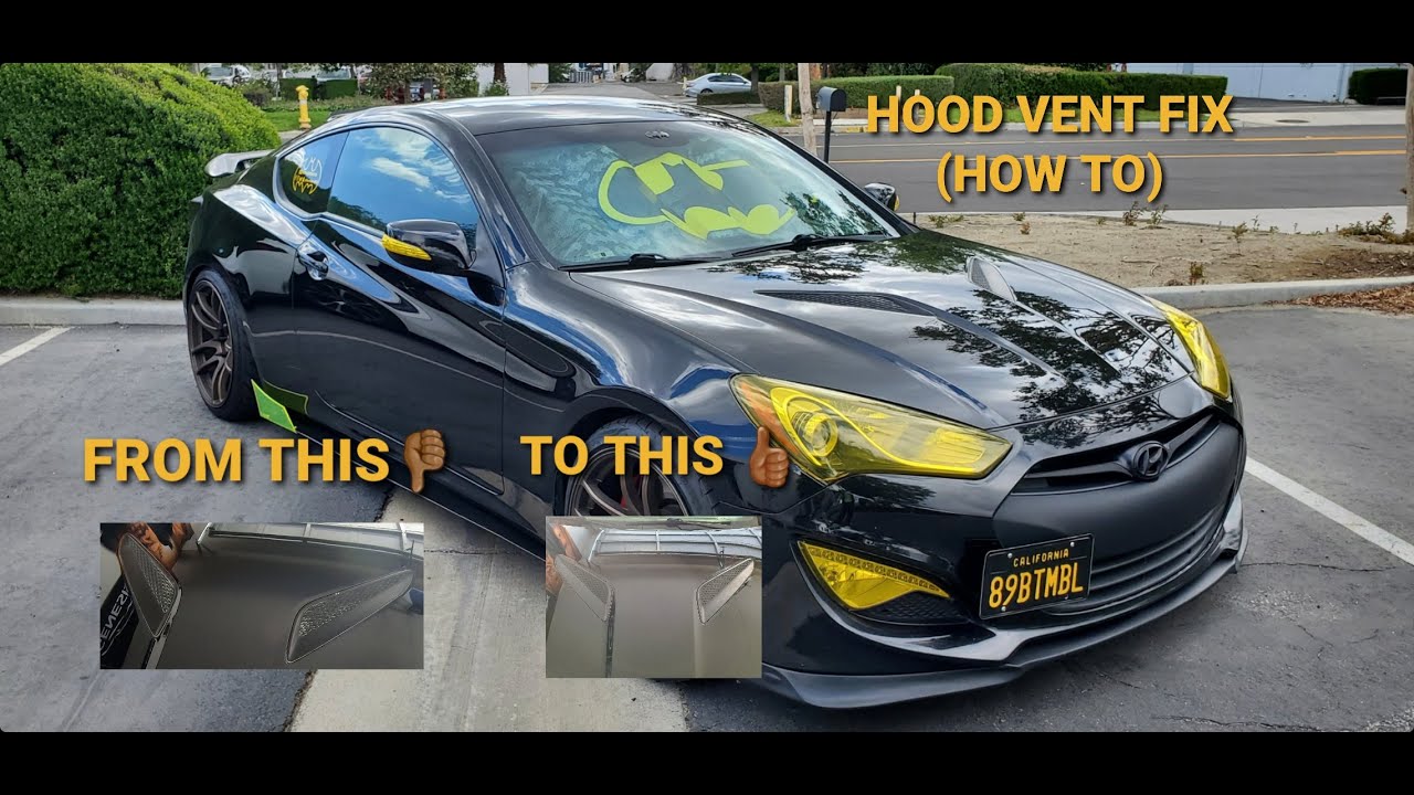 GENESIS COUPE STOCK HOOD VENT FIX!!