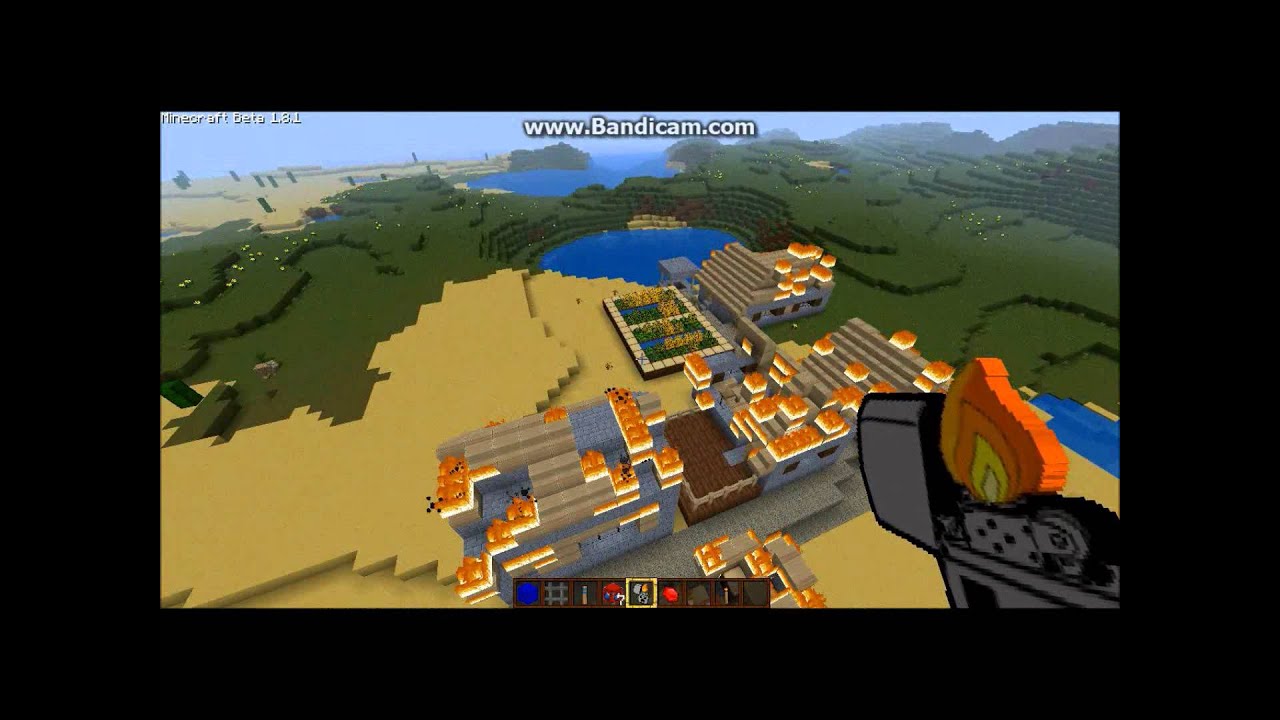 Minecraft: Timelapse, Burning Down The Village