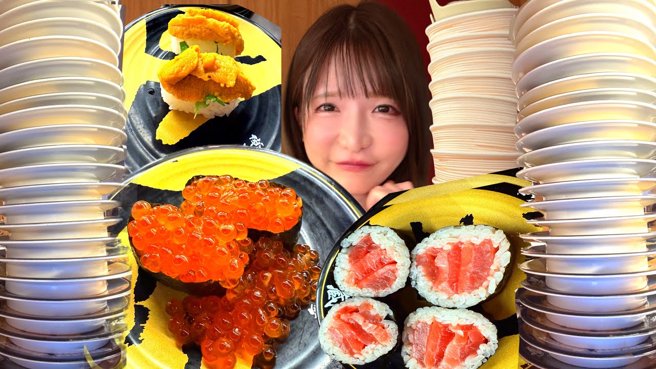 【大食い】回転寿司大食いチャレンジ【もえあず】