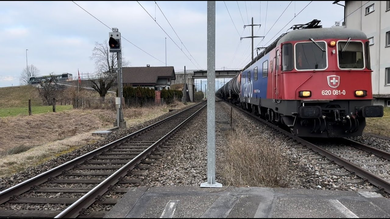 Bahnverkehr in Schübelbach-Buttikon (18.02.2025)