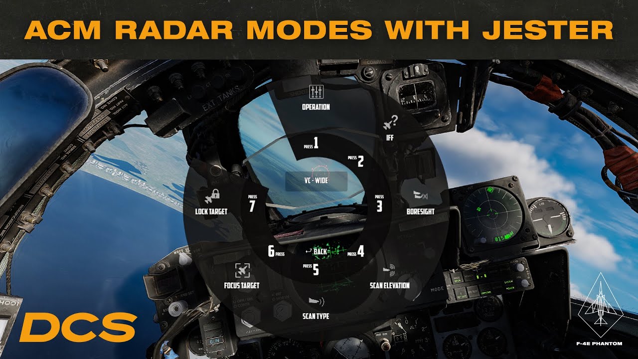 Учебное пособие по DCS F-4E, часть 5 — Режимы радара ACM с использованием Jester