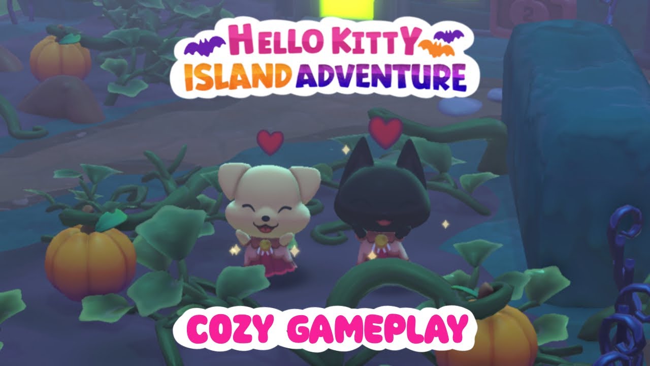 Spooky Basement Library Quest Part 4! 🎃 Hello Kitty Island Adventure Multiplayer ✨👻🖤Cozy Gameplay