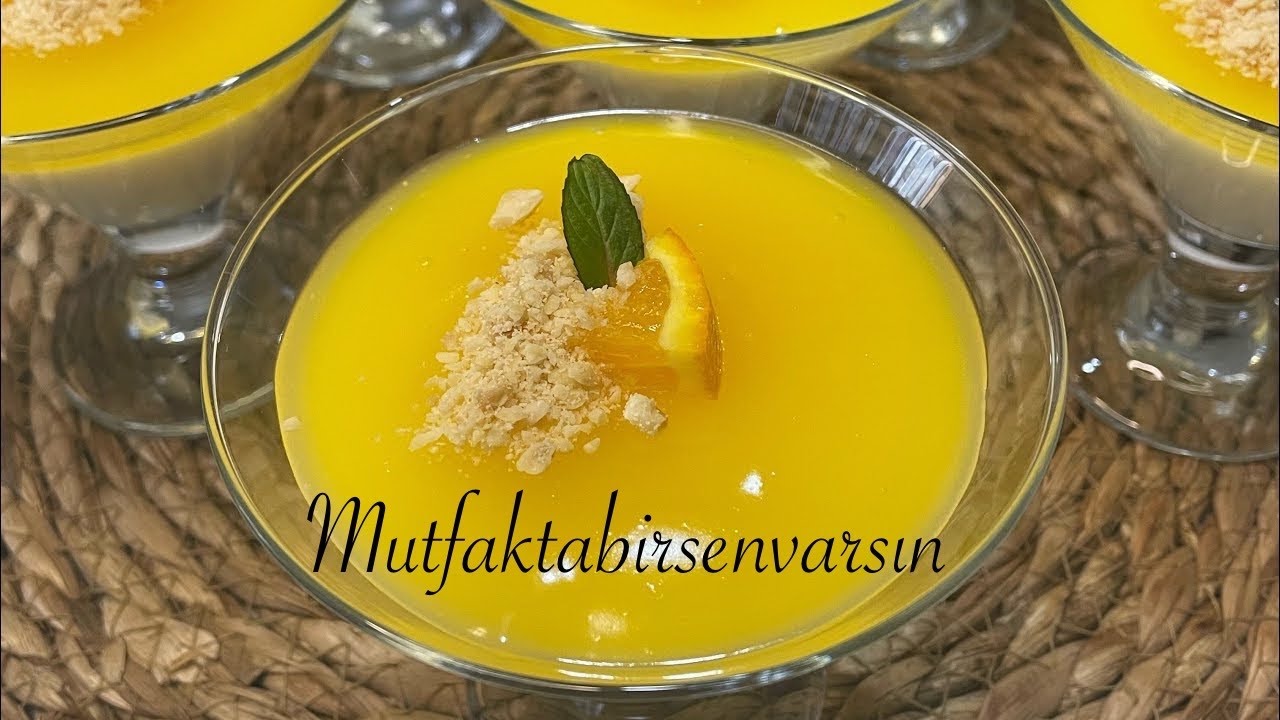 Tam mevsiminde portakal soslu portakallı muhallebi tarifi 🍊🍊