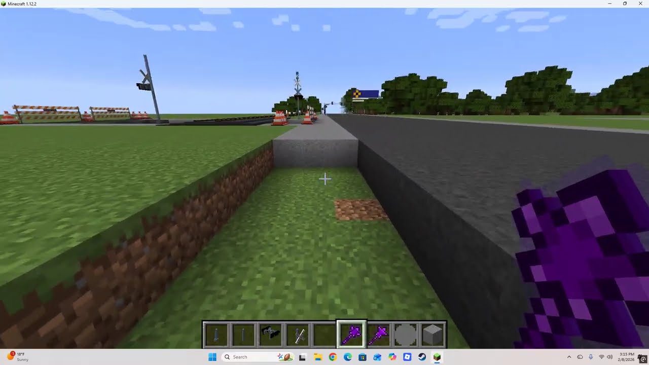 Minecraft Ep6 | Part 1 Making Town Houses | INCLUDING RAILROAD CROSSINGS!