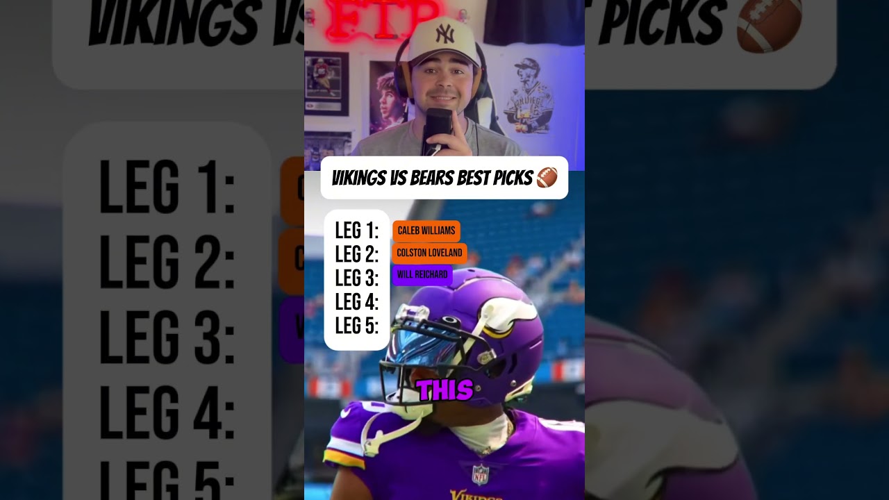 Vikings vs Bears Parlay! #nfl #nflpicks #nflbets #bettinglines #sportsbetting #nflfootball