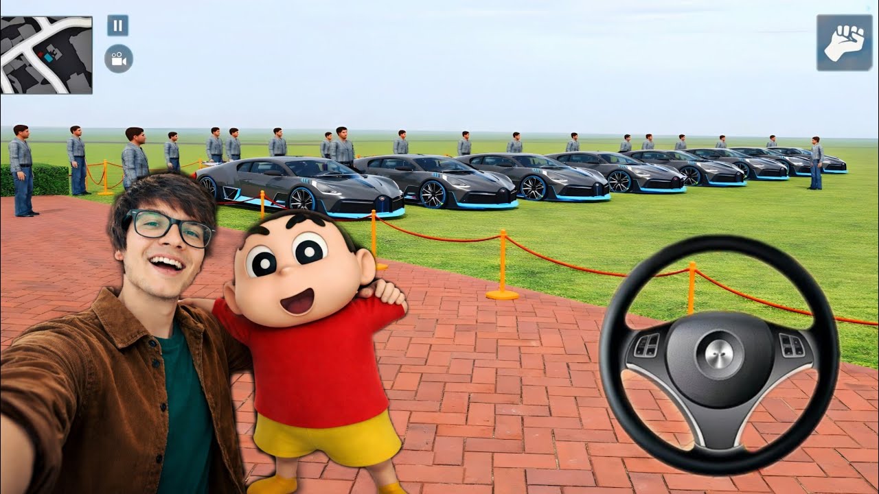 Sourav Joshi Vlogs And Sinchan Purchase New Buggati 😍💥In Indian Theft Aura Simulator | Sanju PlayZ