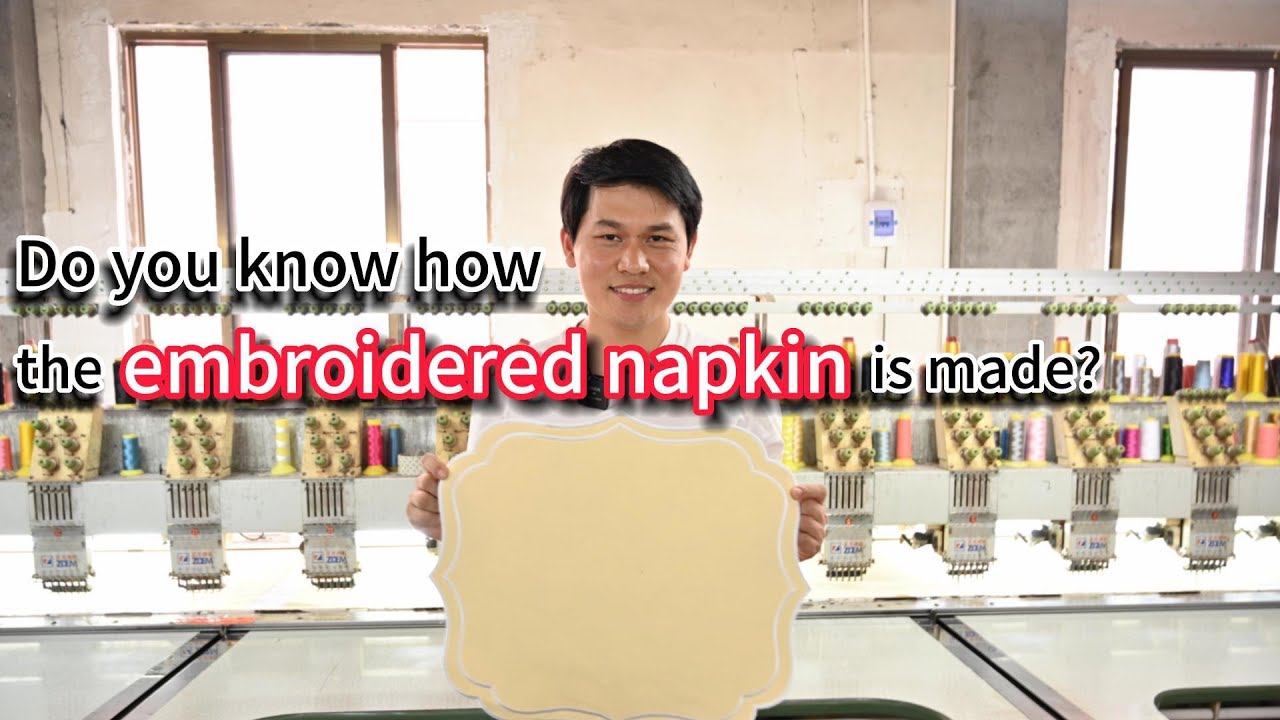 How the embroidered napkin is made?#Linen Napkin #scalloped napkin #embroidered napkin