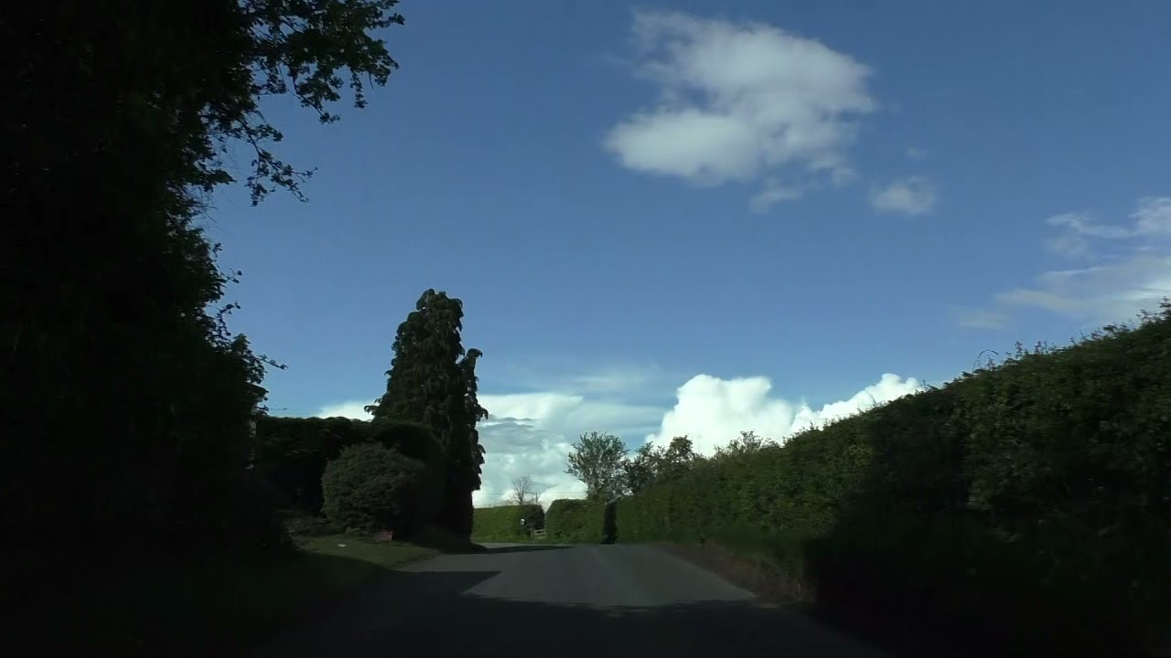 Driving From Hallow Through Sinton Green To Little Witley, Worcestershire, England 4th May 2021