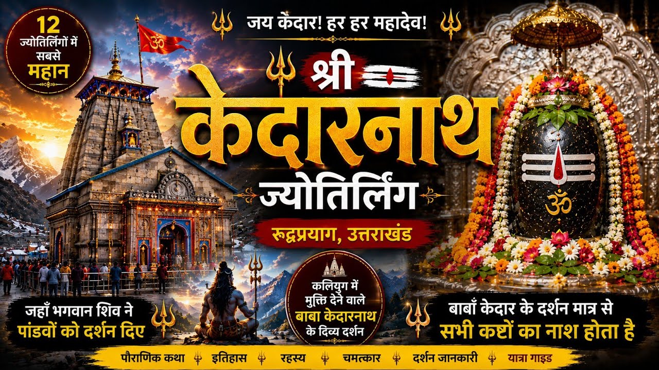 केदारनाथ ज्योतिर्लिंग — रहस्यमयी कथा, इतिहास और अद्भुत दर्शन || 5th Jyotirlinga #jyotirling #shiv 