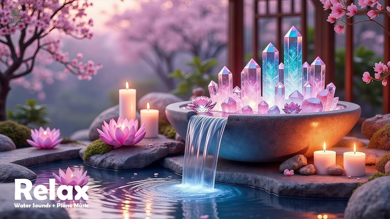 Healing Piano + Water Sounds 🌿 Insomnia Relief, Anxiety & Depression | Calm Mind & Body