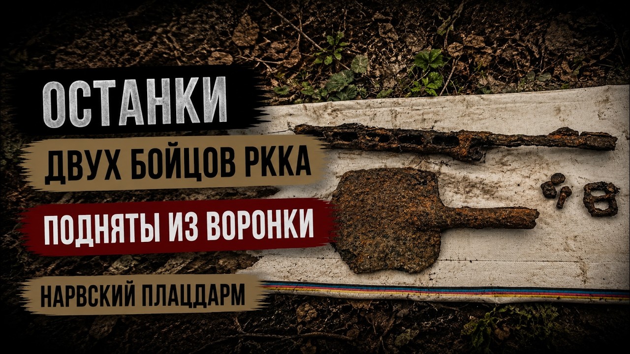 Останки двух бойцов РККА подняты из воронки | Нарвский плацдарм #ww2 #history #memory