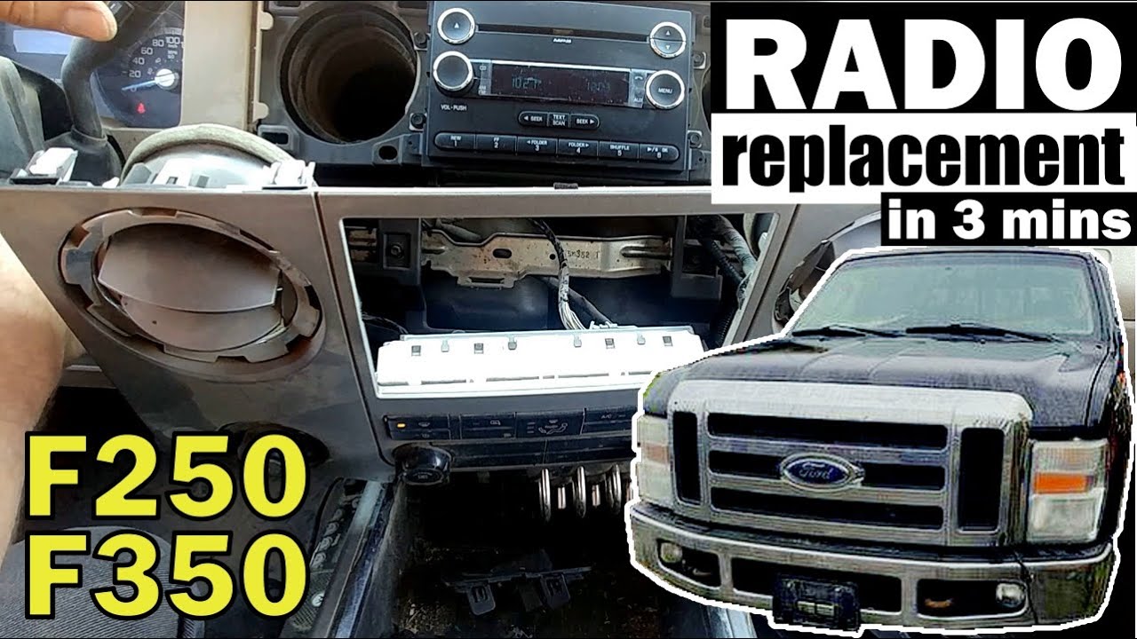 КАК ЗАМЕНИТЬ РАДИО FORD F250, F350 за 3 минуты | Заводская магнитола Ford Super Duty 2009-2016