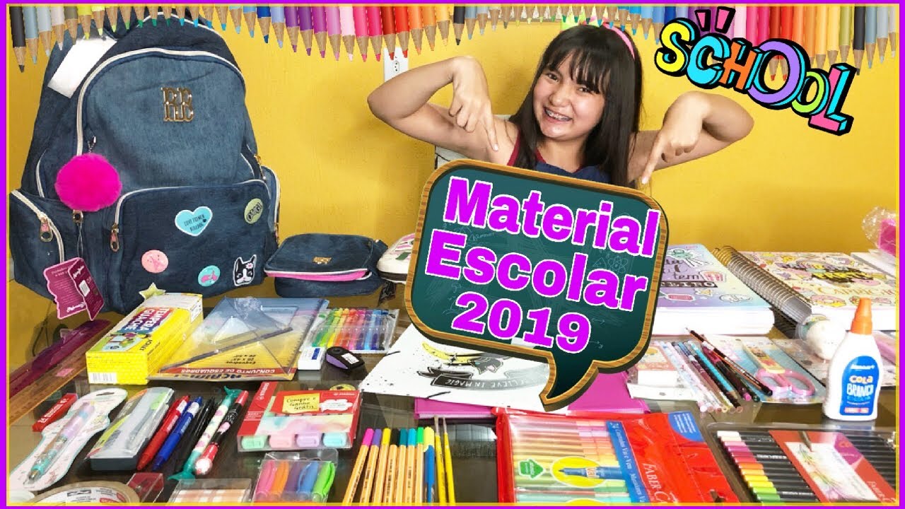 🍿MEU MATERIAL ESCOLAR 2019 COMPLETO/SCHOOL SUPPLIES / VOLTA AS AULAS PIPOCANDO COM AMANDA