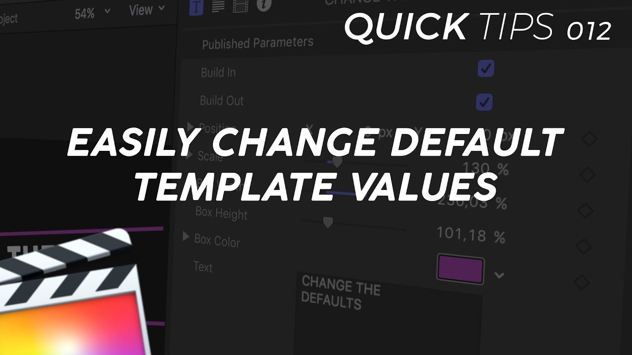 Easily Change Your FCPX Template Values // Final Cut Pro X Tutorial