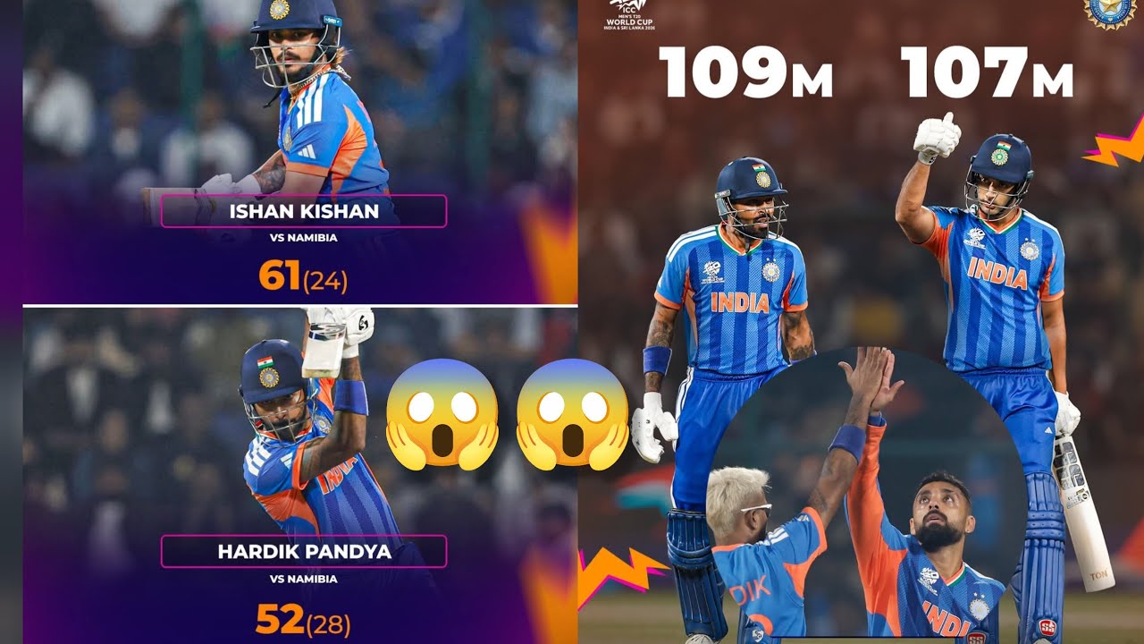 ISHAN KISHAN 0.6,6,6,6,4 😱 Hardik Pandya ki Hard Hitting 🔥IND VS NAM | T20 World Cup |