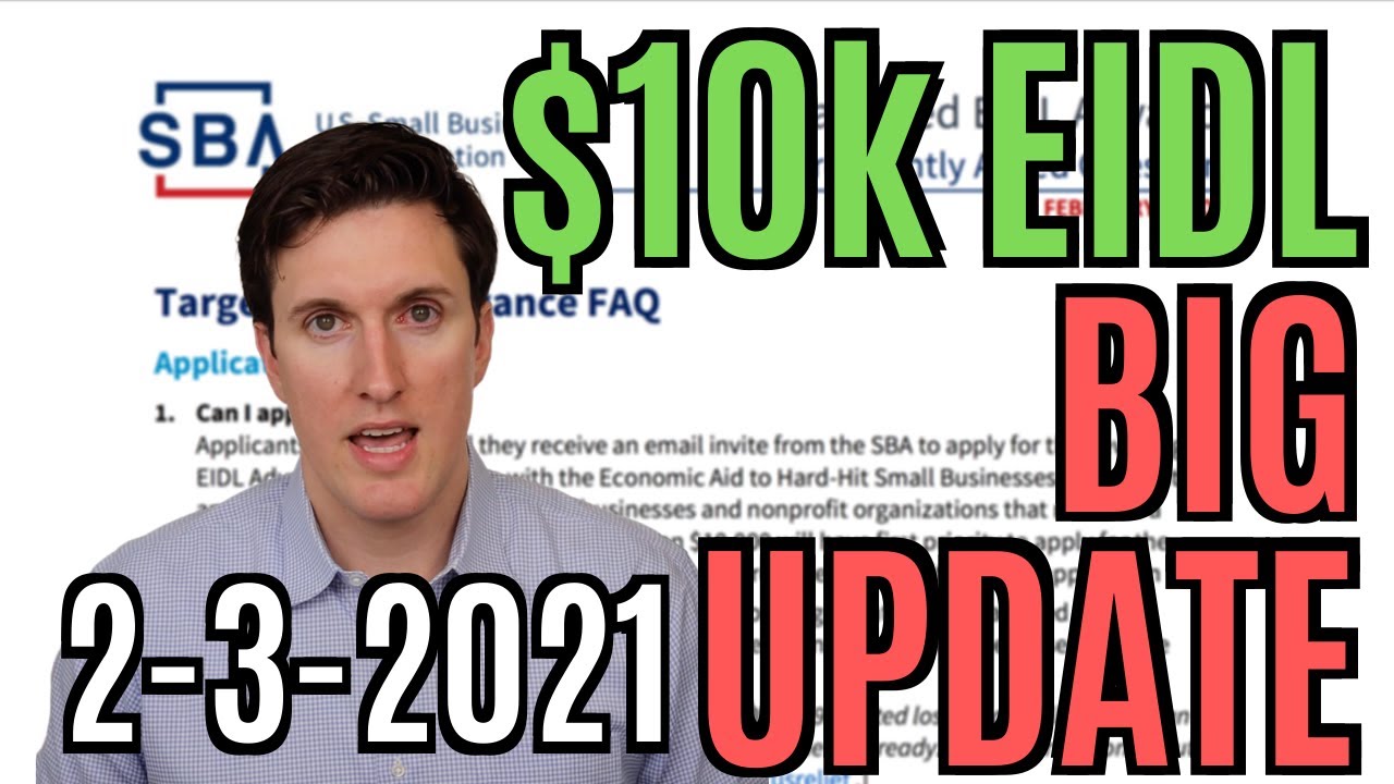 EIDL $10k Grant Update:  NEW TIMING