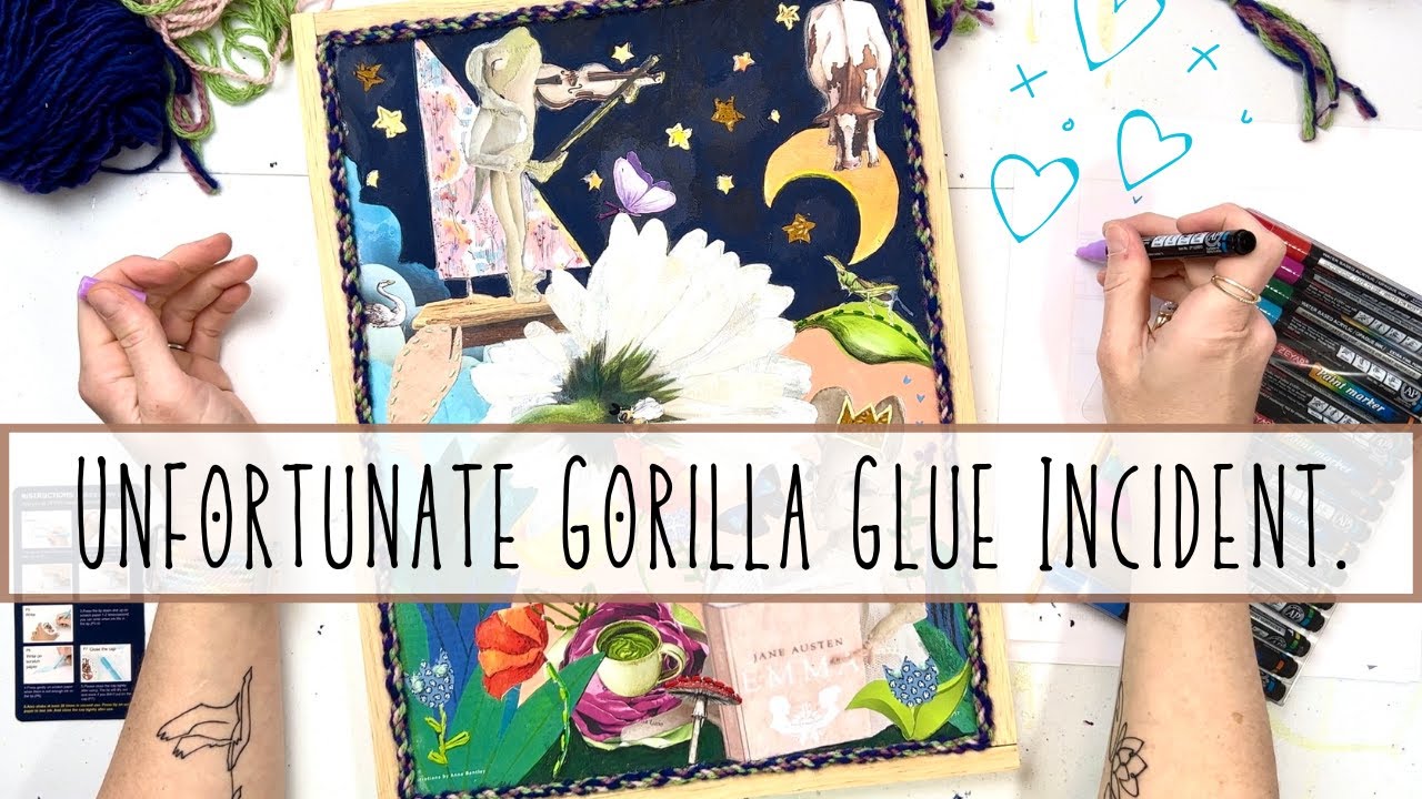 Framing and finishing Collage Art Mixed Media Canvas | Lady Bookmouse Part 6 | New Hobonichi Journal