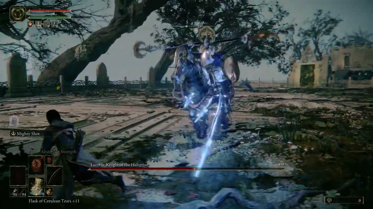 Loretta Knight of the Halligtree (Elden Ring Archer RL1 Longbow)
