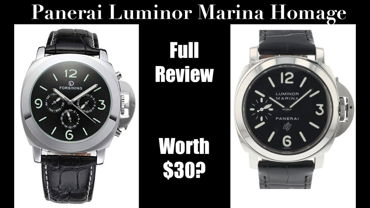 Обзор Panerai Luminor Marina Homage (часы Forsining Automatic): первые впечатления