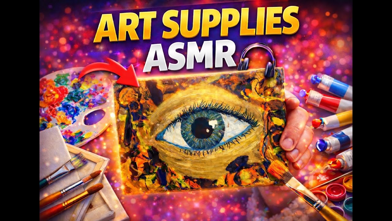 Art Supplies ASMR 🎨 | The Most Satisfying Relaxing Sounds (Slow Whispering) #asmr #asmrvideo #relax