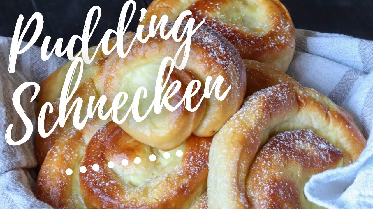 Fluffige PUDDINGSCHNECKEN- wie vom Bäcker! Vanillepuddingschnecken mit Hefeteig