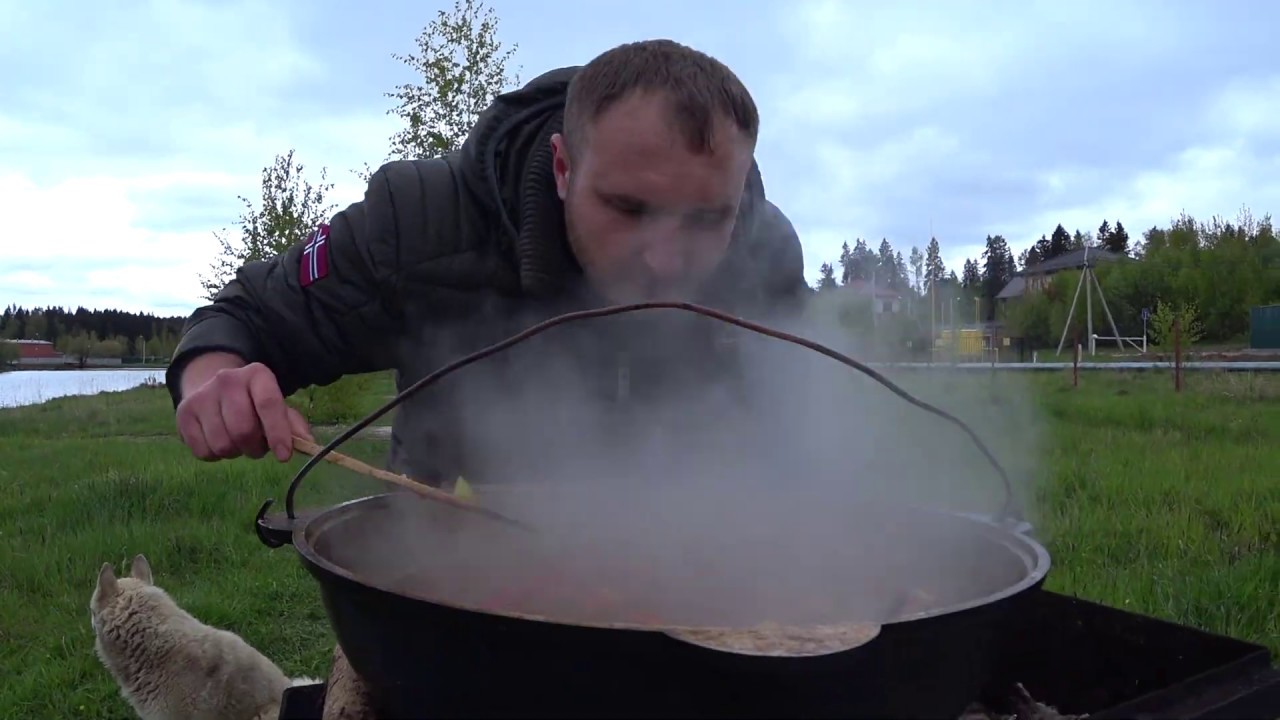 Божественный маринад для скумбрии!!! И вкусный суп шурпа из баранины в казане на костре!!!