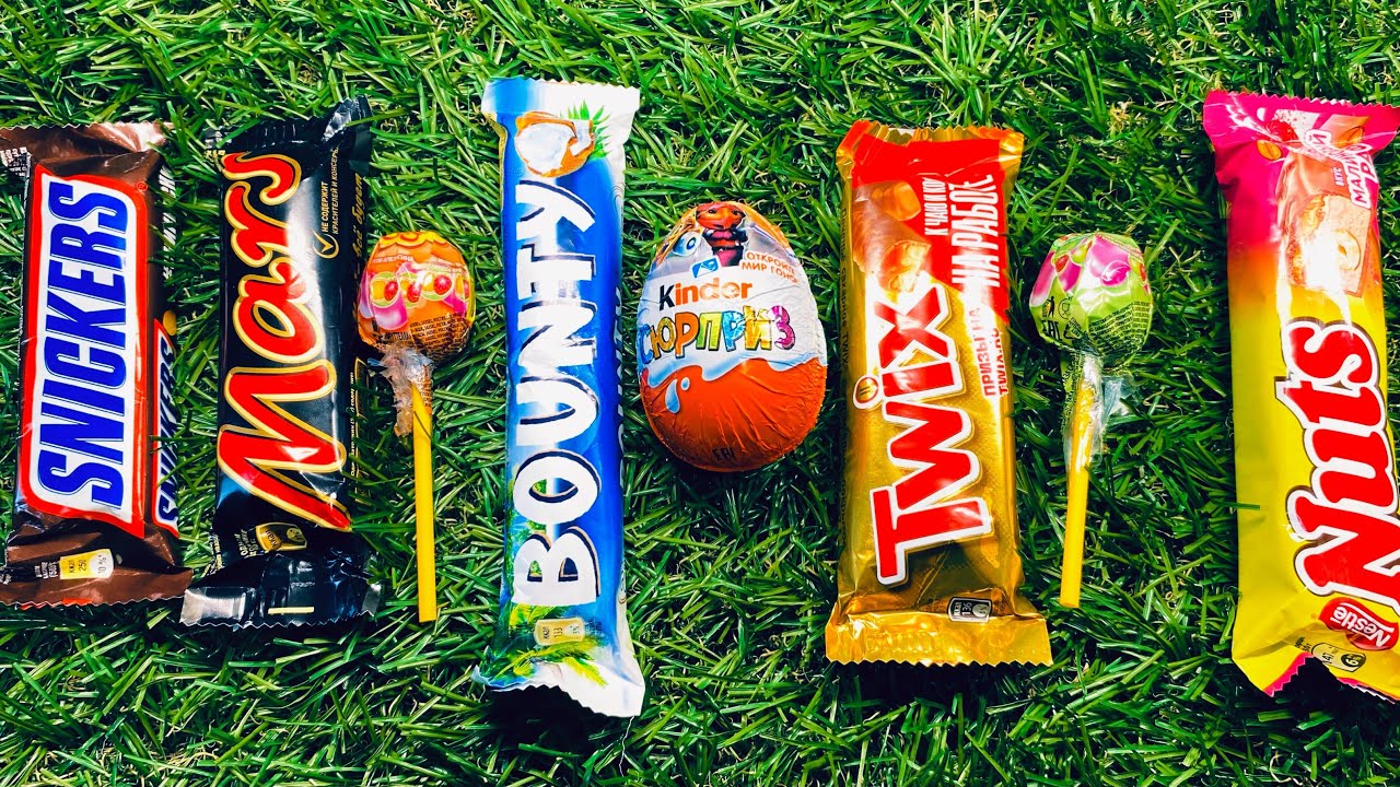 ASMR Most Popular Chocolate/ some lots of colorful rainbow lollipop candy / unpacking chocolate eat