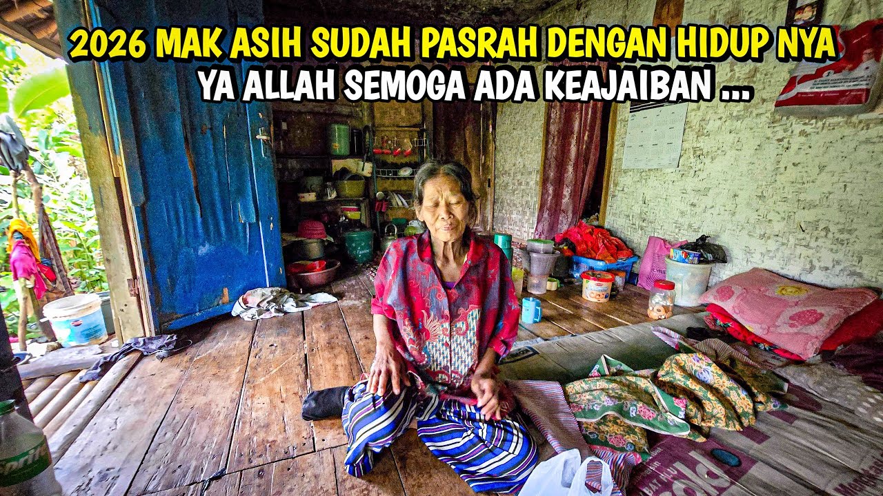 Sendiri di Rumah Reyot Nyaris Ambruk,Nenek Ini Bertahan dengan Air Mata dan Doa