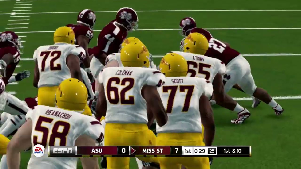 Arizona State vs Mississippi State - NCAA Football 26 - Updated 2025-26 Rosters Week 2 Sep 2 - 7