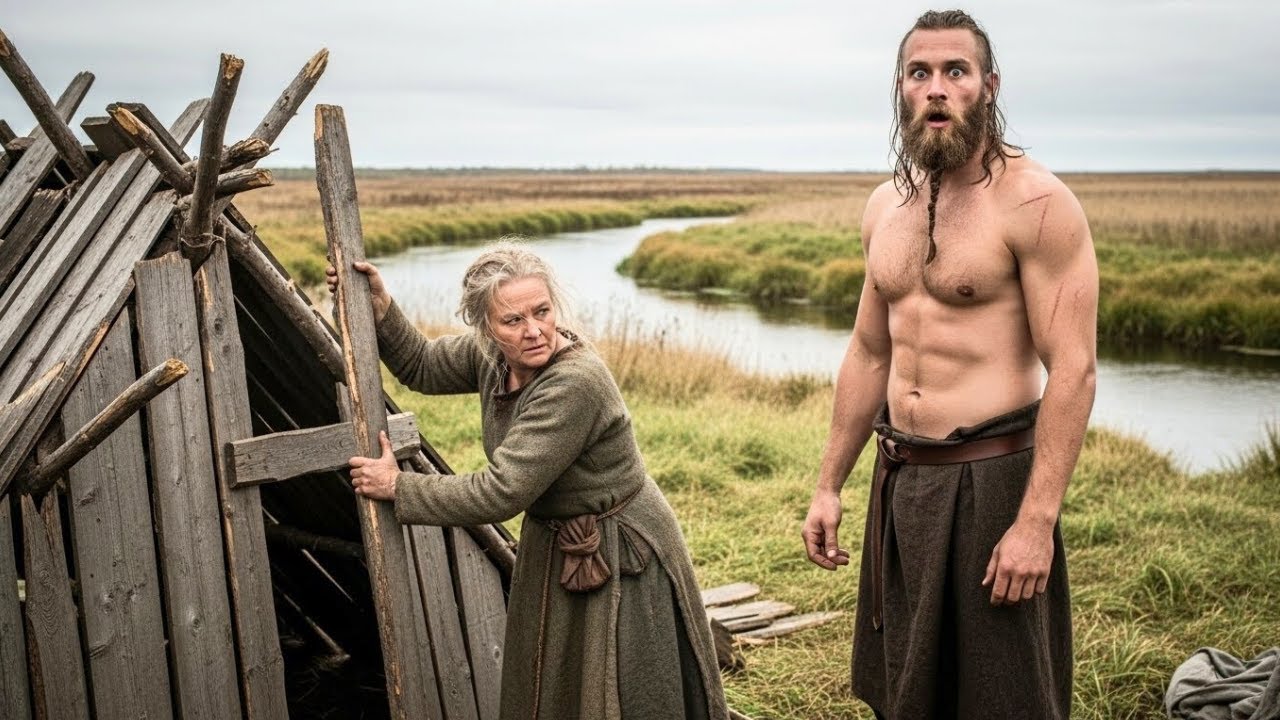 Giant Viking Saw Widow Building Home With Broken Planks — What He Brought Will Shock You