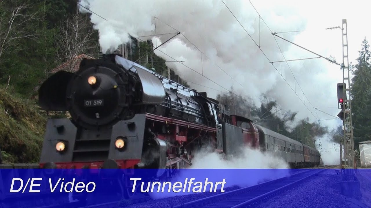 2015 Tunnelfahrt mit der 01 519 im Schwarzwald