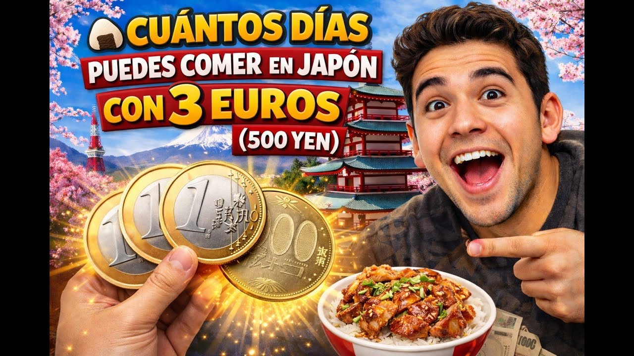 🍙 CUANTOS DIAS PUEDES COMER EN JAPON CON 3 EUROS (500 YEN) / REACCION