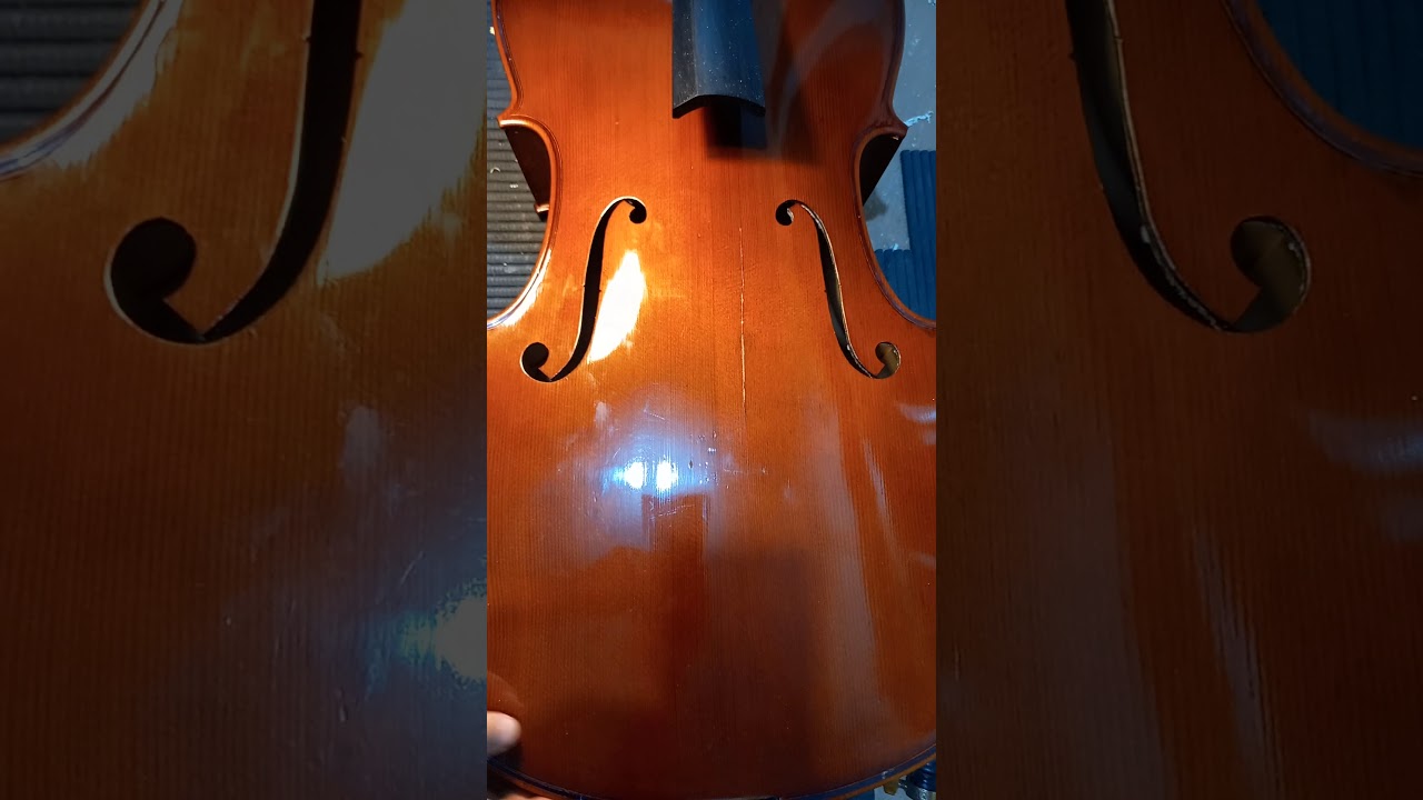 Violoncelo Eagle CE200, estado deploravel que v&ecirc;m da f&aacute;brica.