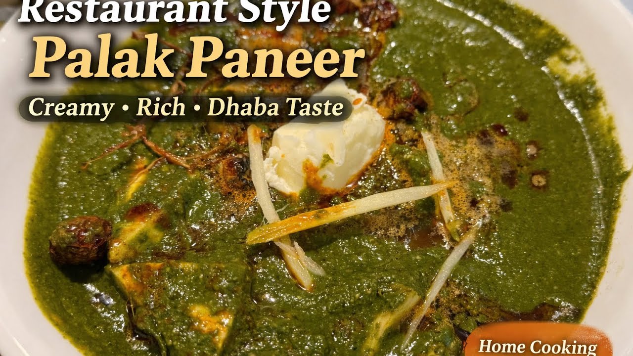 Restaurant-style taste… a healthy twist makes This Palak Paneer so flavourful 🥬🌶️
