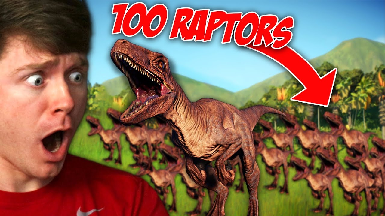 Releasing 100 RAPTORS into a DINOSAUR PARK! - Jurassic World Evolution 2