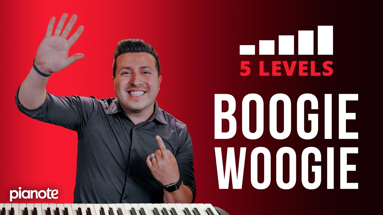 5 уровней буги-вуги 🔥🎹 (урок игры на фортепиано с нотами)