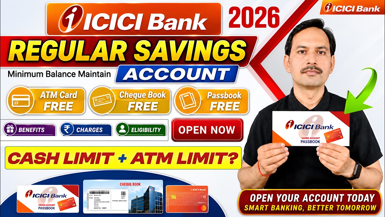 ICICI Bank Regular Savings Account Details 2026 💳 | Minimum Balance, Charges & Benefits