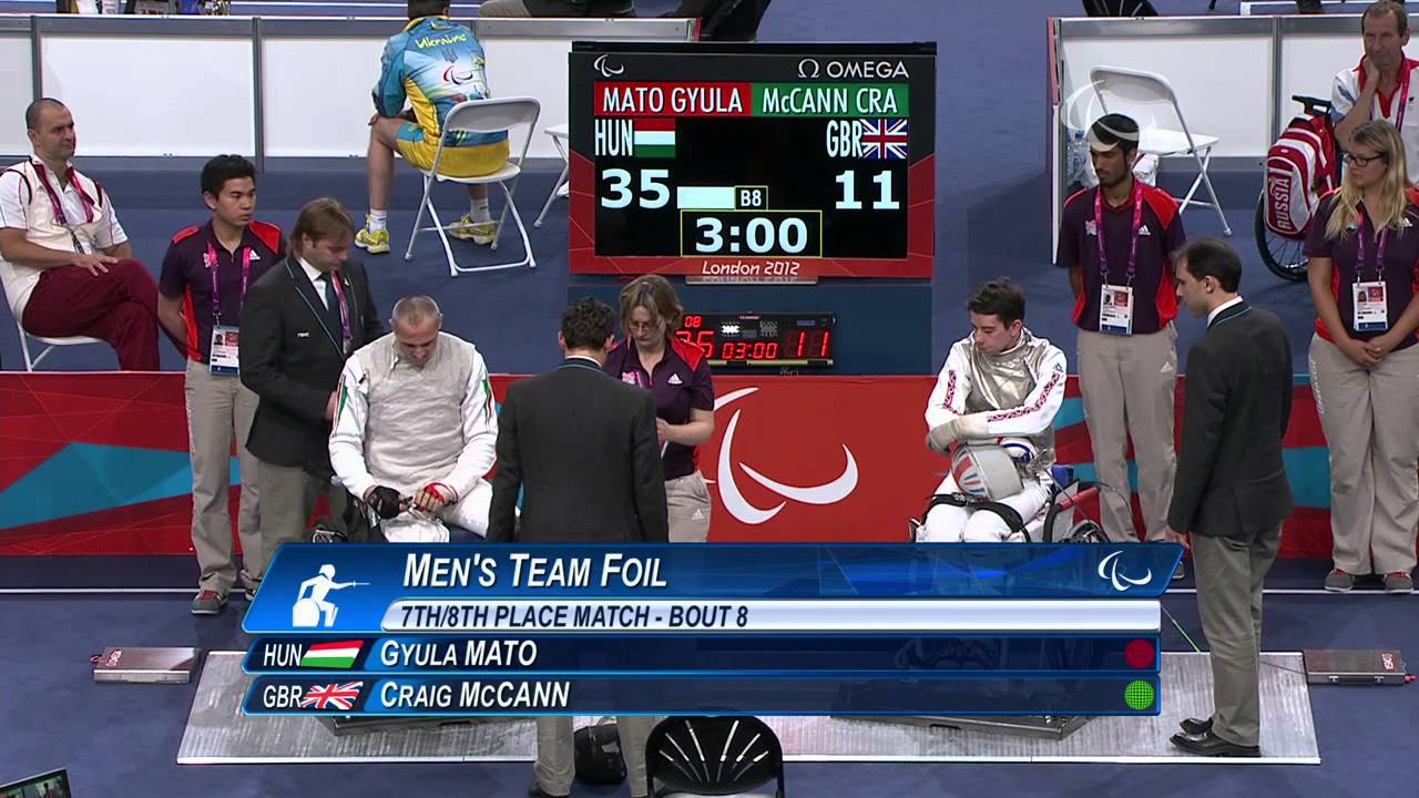 Wheelchair Fencing - GBR vs HUN - Men's Team Cat. Open - 7th-8th Pl. - London 2012 Paralympic Games