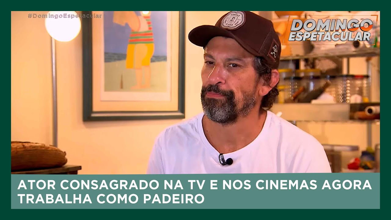Milhem Cortaz ator de TV e cinema agora trabalha tamb&eacute;m como padeiro | Domingo Espetacular