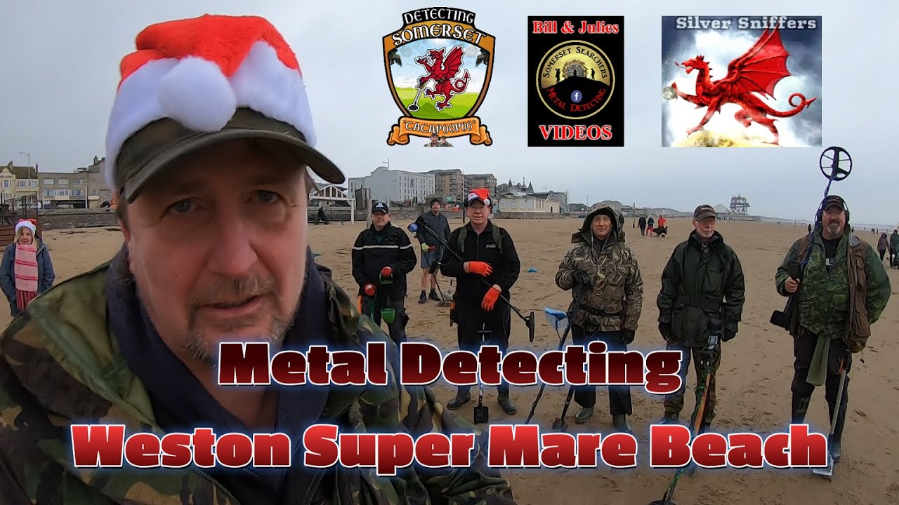 Metal Detecting Weston Super Mare Beach With Somerset Searchers And Silver Sniffers