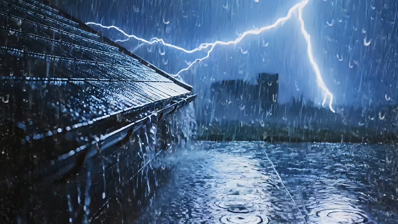 Heavy Rain and Thunder Sounds for Insomnia, Anxiety Relief, and Focus