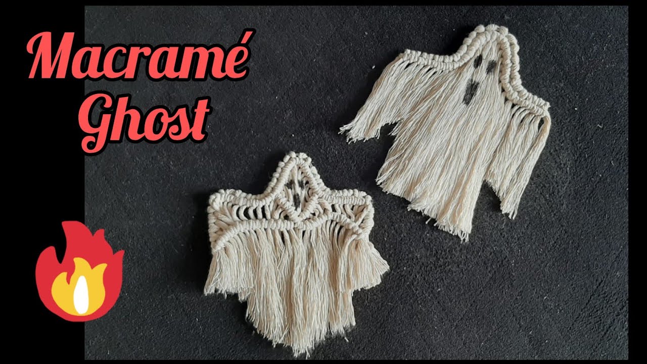 Fantasmitas en macramé. ghosts in macramé. HALLOWEEN 🎃
