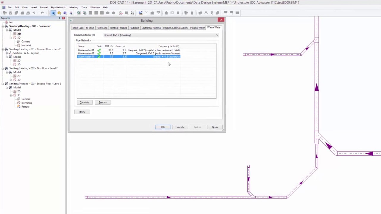 DDS-CAD 14: Improvements in Waste Water Calculation