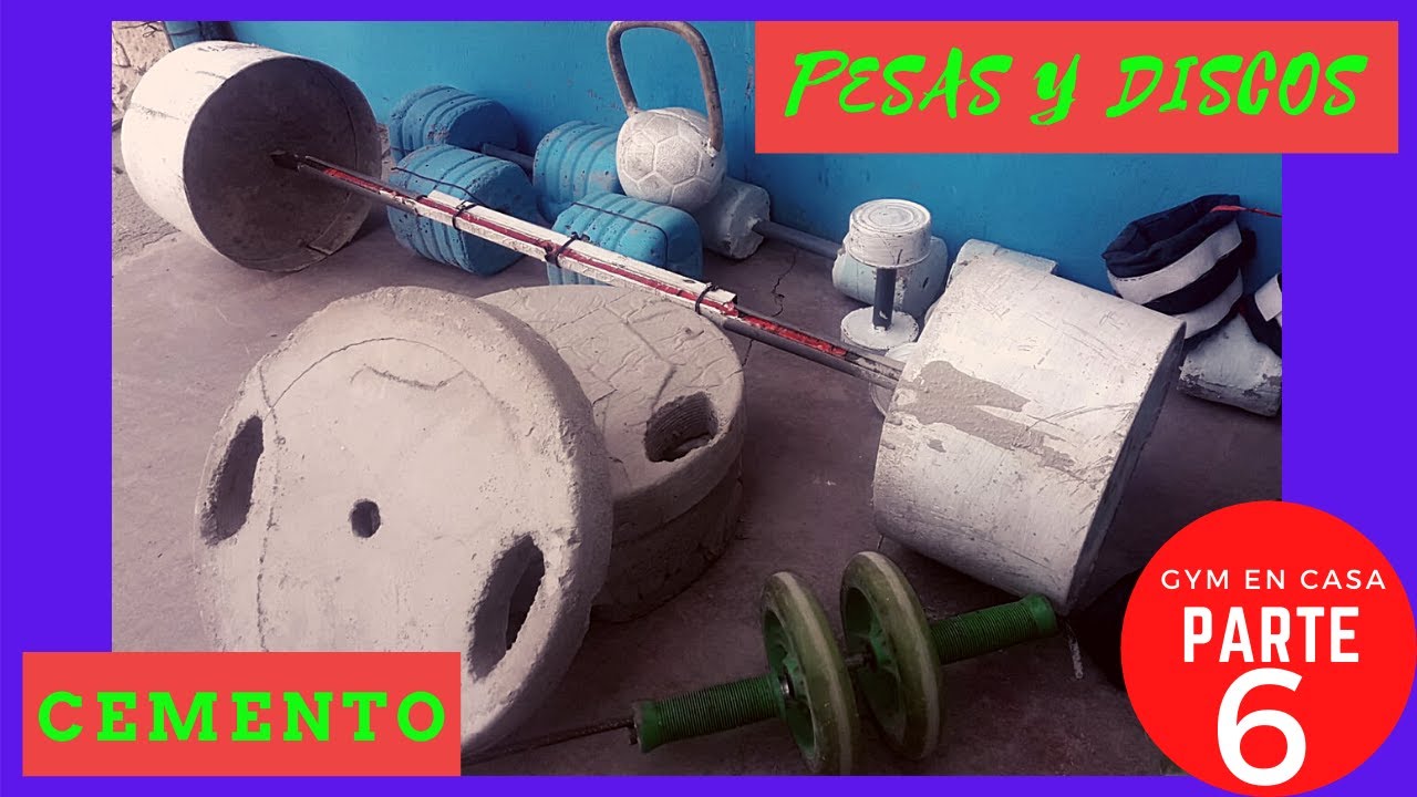 COMO HACER PESAS CASERA | DISCOS Y PESAS DE CEMENTO