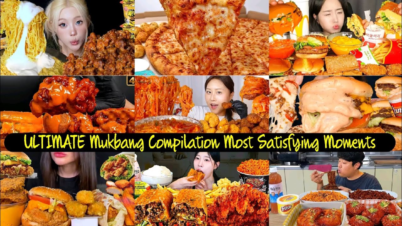 ULTIMATE MUKBANG COMPILATION |Most Satisfying Mukbang Moments |🍗🍔🍕🍟🍜