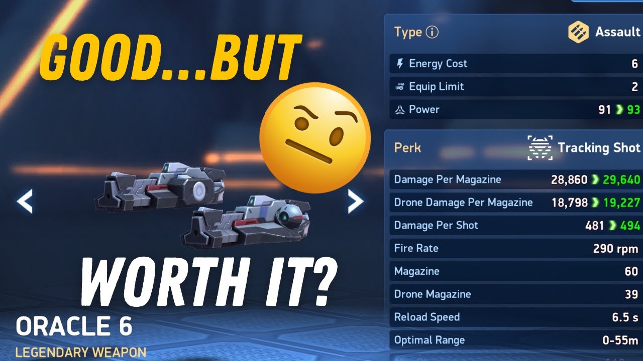 Weapon review LEGENDARY mech arena weapon&hellip; Oracle! good but&hellip;.