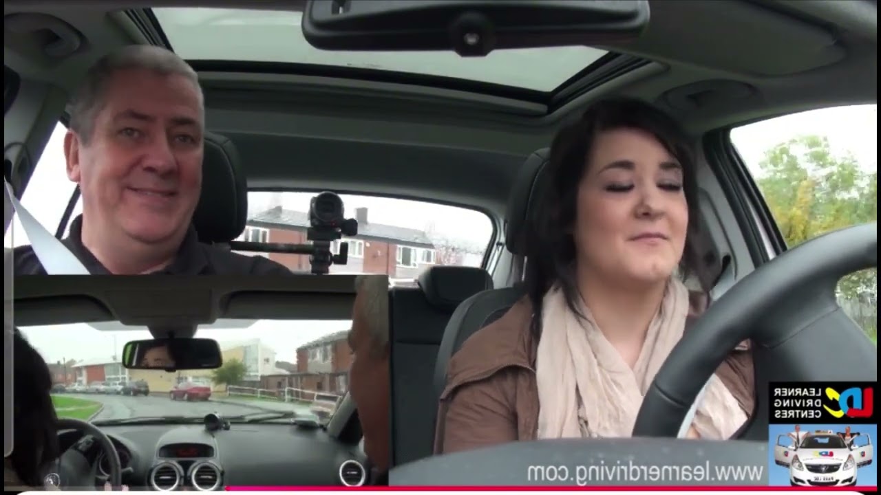 Driving instructor and girl coughing with chest cold